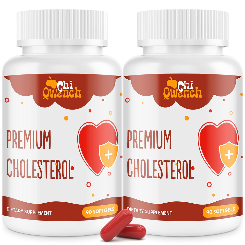 ChiQwench 14-in-1 cholesterol bottle with softgels, ideal for daily wellness support