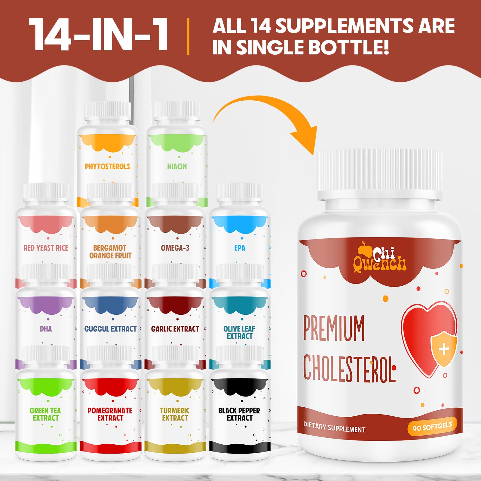 Garlic in the ChiQwench capsule mix, suggesting everyday flavor in a supplement