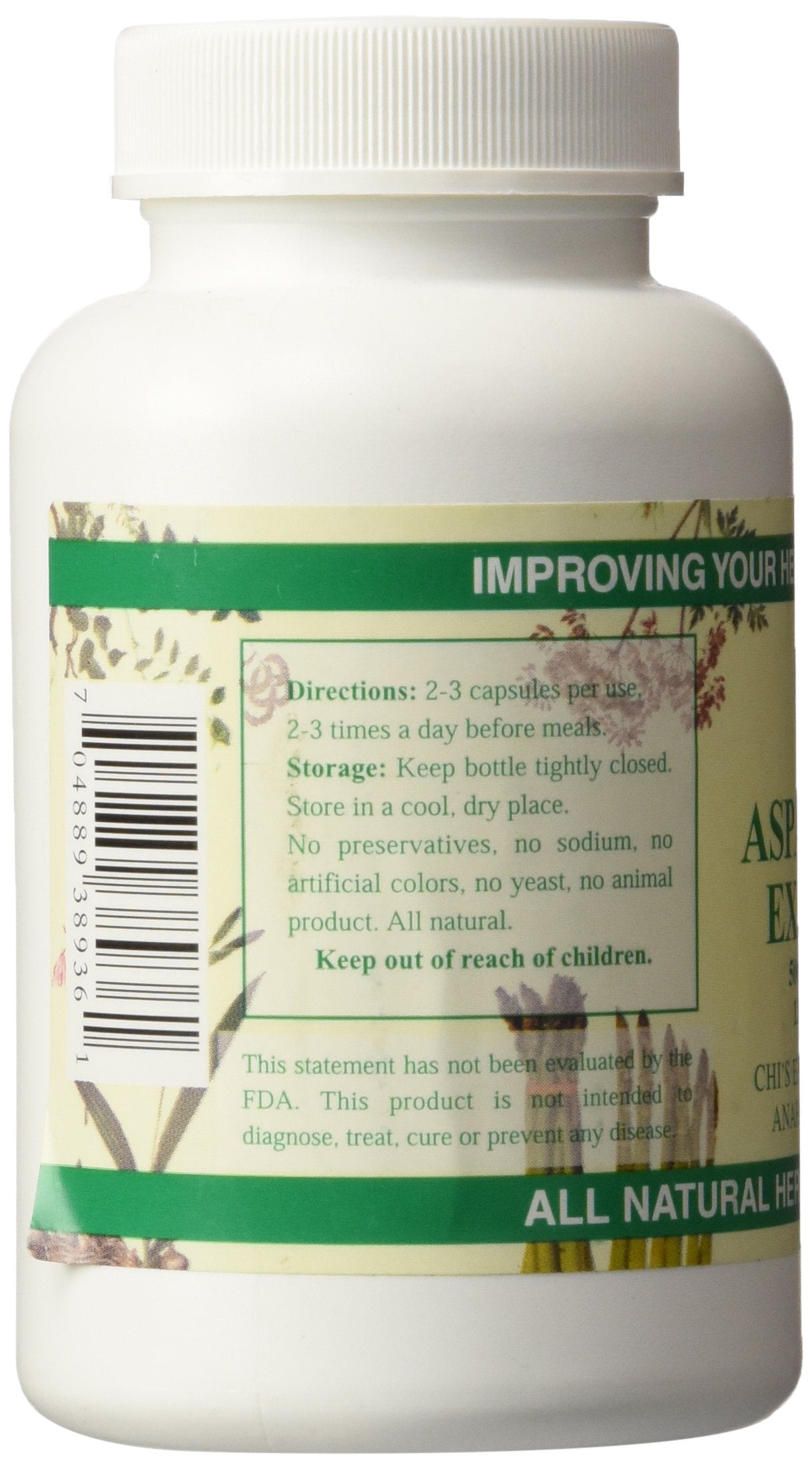Chi's Enterprise asparagus extract packaging on table emphasizing value and convenience.
