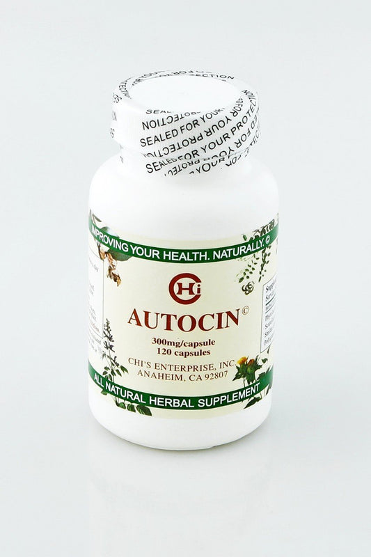 Chi's Enterprise Autocin bottle shows a traditional herbal blend for daily immune support.