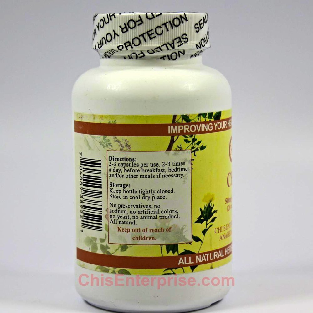 Close-up of Chi's Enterprise CFC capsules, highlighting an easy-to-swallow form for digestive comfort.