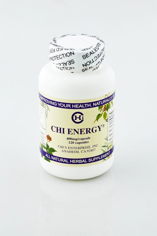 Chi's Enterprise Chi Energy capsules support daily energy and vitality.