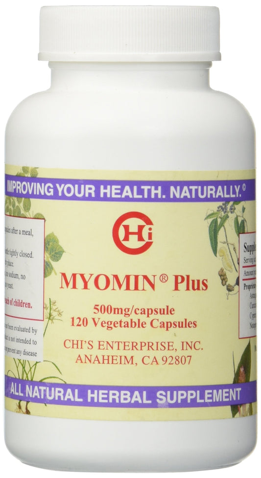 Chi's Enterprise Myomin Plus bottle front view for daily prenatal wellness