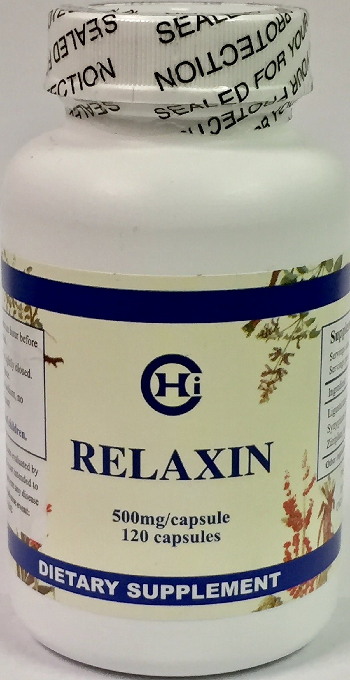 Chi's Enterprise Relaxin 120 capsules bottle for daily emotional balance and convenience.