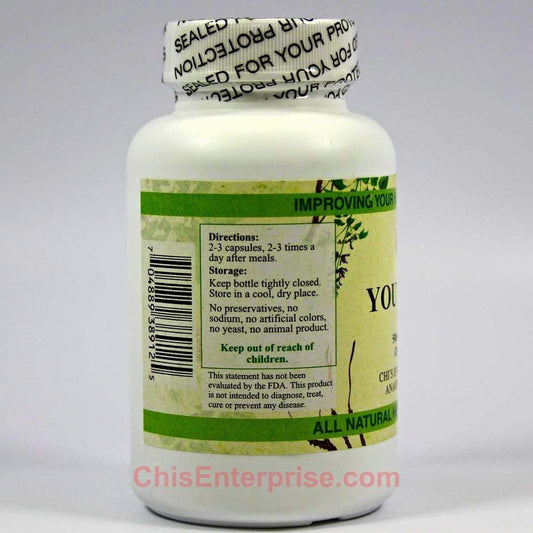 Chi's Enterprise Youth Chi capsules closeup for easy daily use.