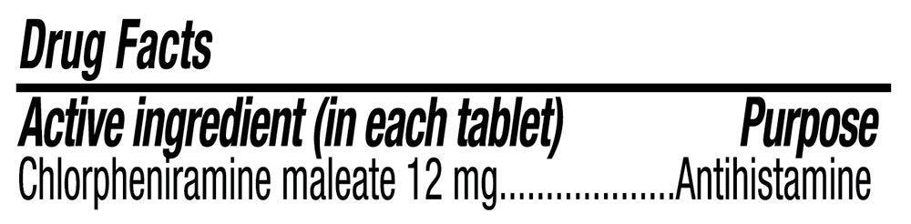 Chlor-Trimeton dosage blister pack for on-the-go use