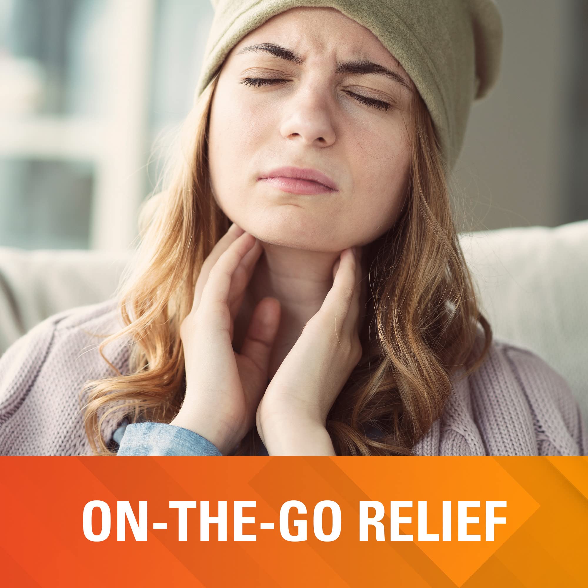 Chloraseptic Citrus lozenges wrap close-up highlighting refreshing citrus flavor.