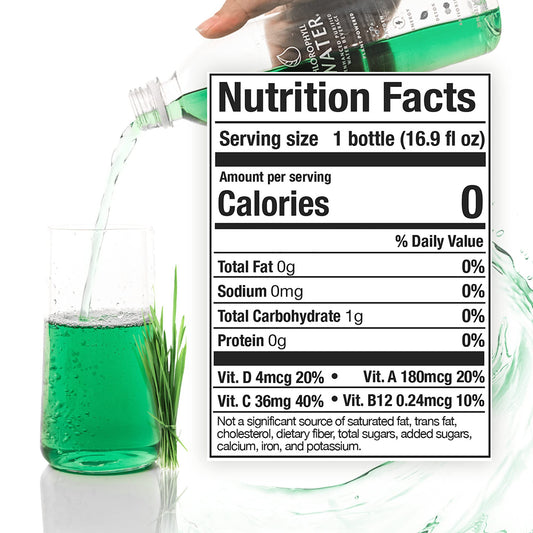 Chlorophyll Water being poured into a glass for refreshing hydration.