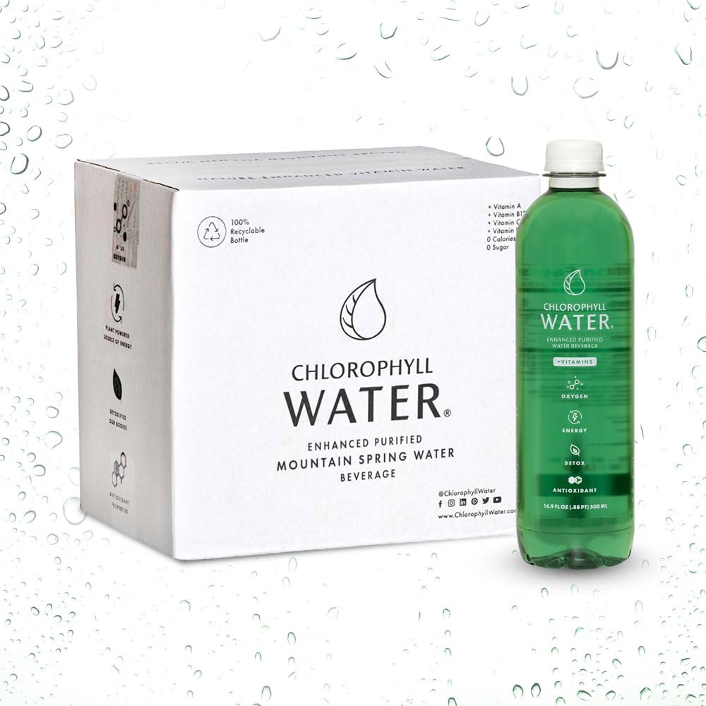 Chlorophyll Water stored in the fridge for convenient hydration