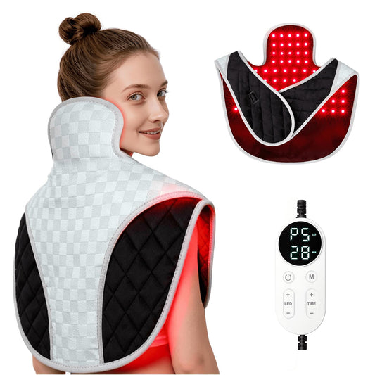 Cholas red light therapy belt front view for targeted neck and back use