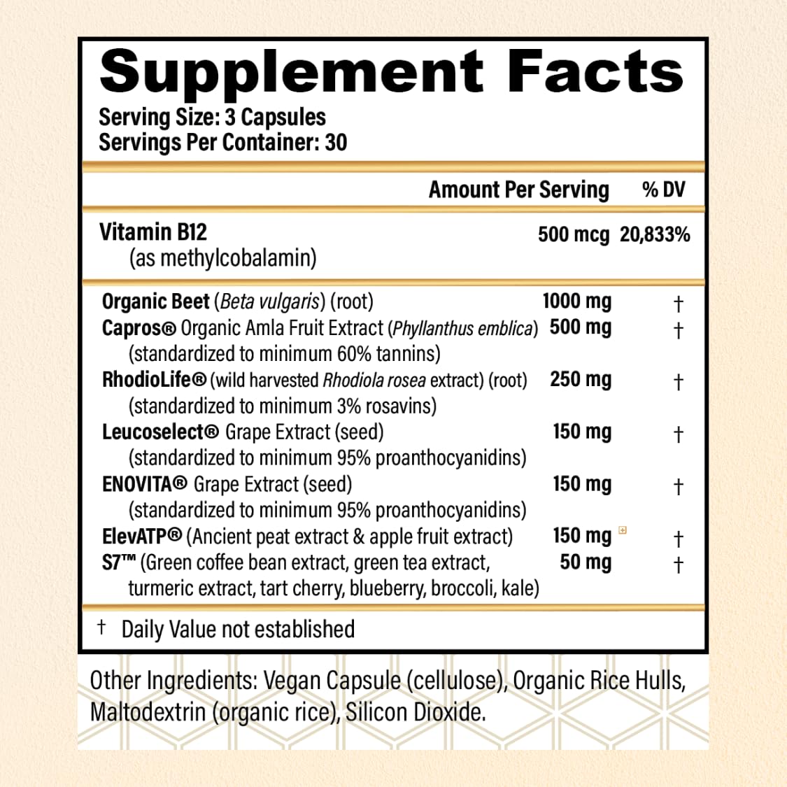 CHOQ Action 2.0 grape extracts highlight antioxidant protection.