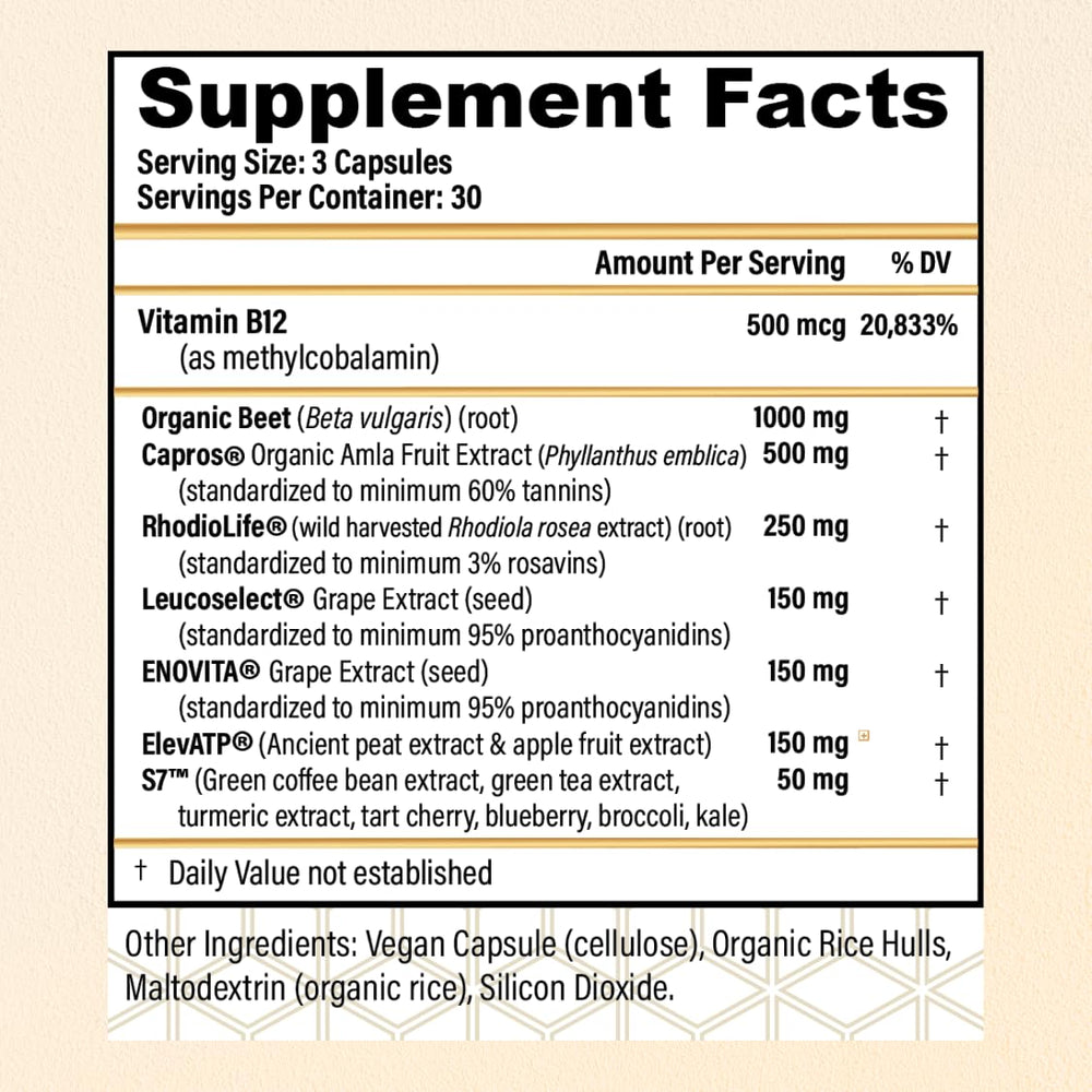 CHOQ Action 2.0 grape extracts highlight antioxidant protection.