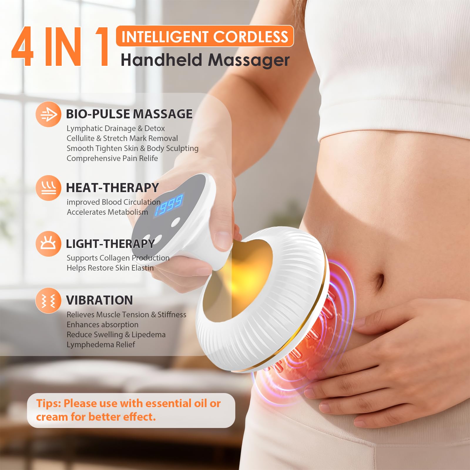 Choufaly anti-cellulite massage tool targeting cellulite on legs and arms.