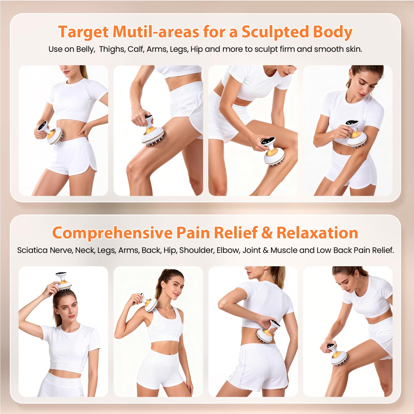 Choufaly pairing with cellulite cream or conductive gel for enhanced results.