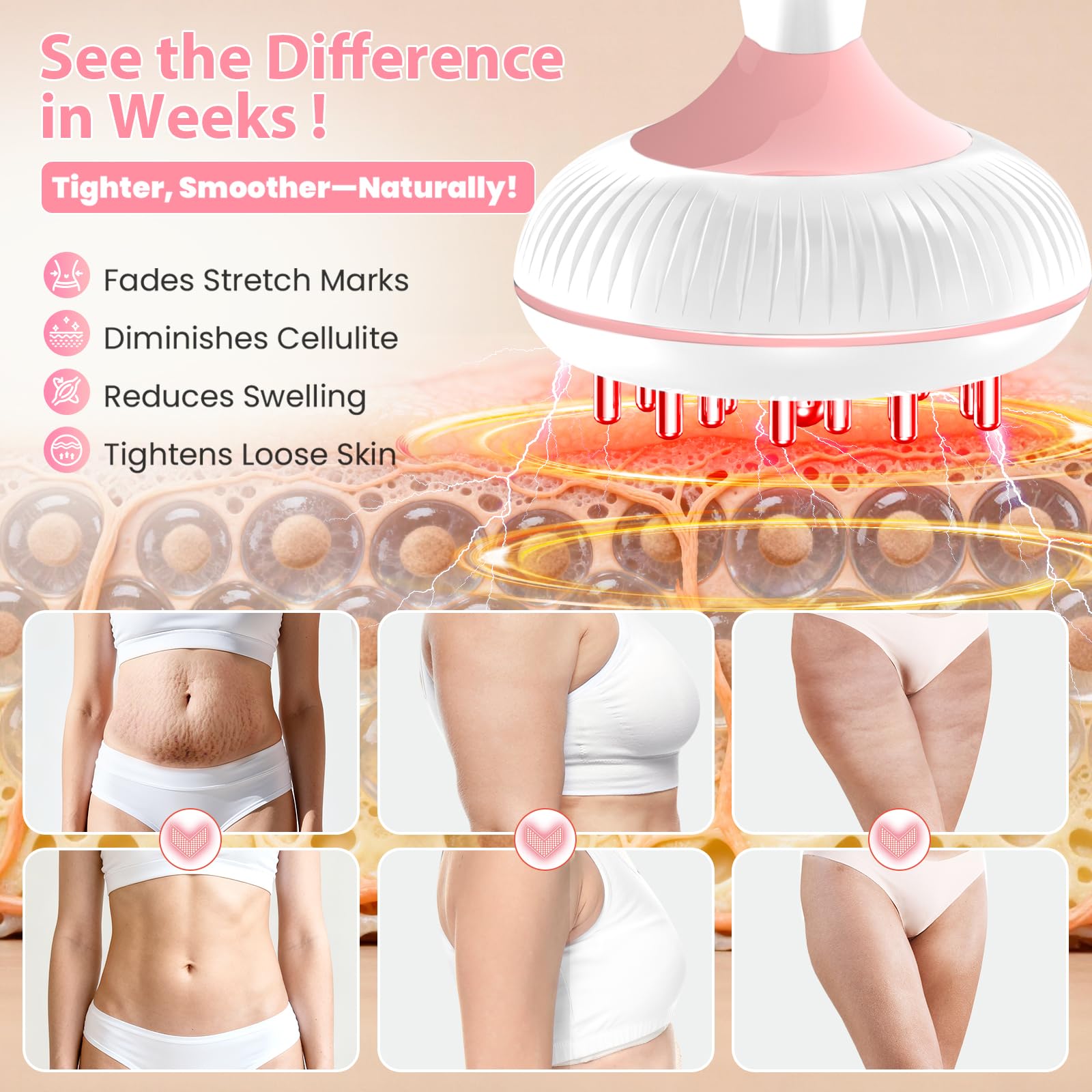 Choufaly device features light, heat, and vibration therapies.