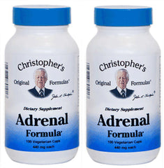 Christopher's Original Formulas Adrenal Formula bottle label for natural stress support