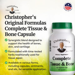 Dosing scene of Christopher's Original Formulas Complete Tissue & Bone Formula for daily ritual