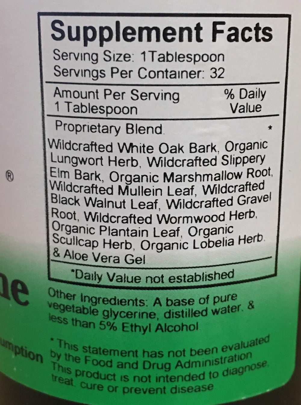 Herbal ingredients including White Oak Bark and Slippery Elm support tissue balance.