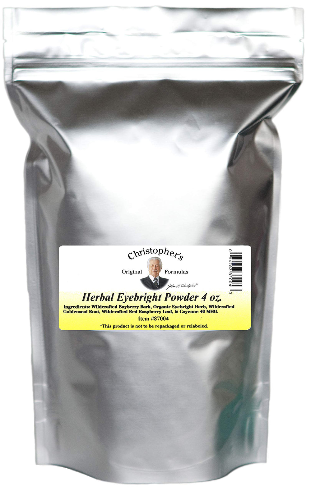 Christopher's Original Formulas Eyebright Powder bottle for eye health support