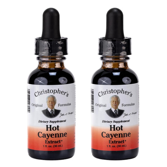 Christopher's Original Formulas hot cayenne extract bottle for easy daily use