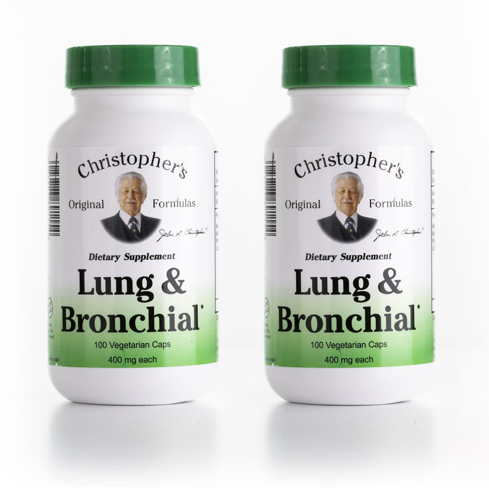 Christopher's Original Formulas Lung Cleanse bottle label promoting natural respiratory support