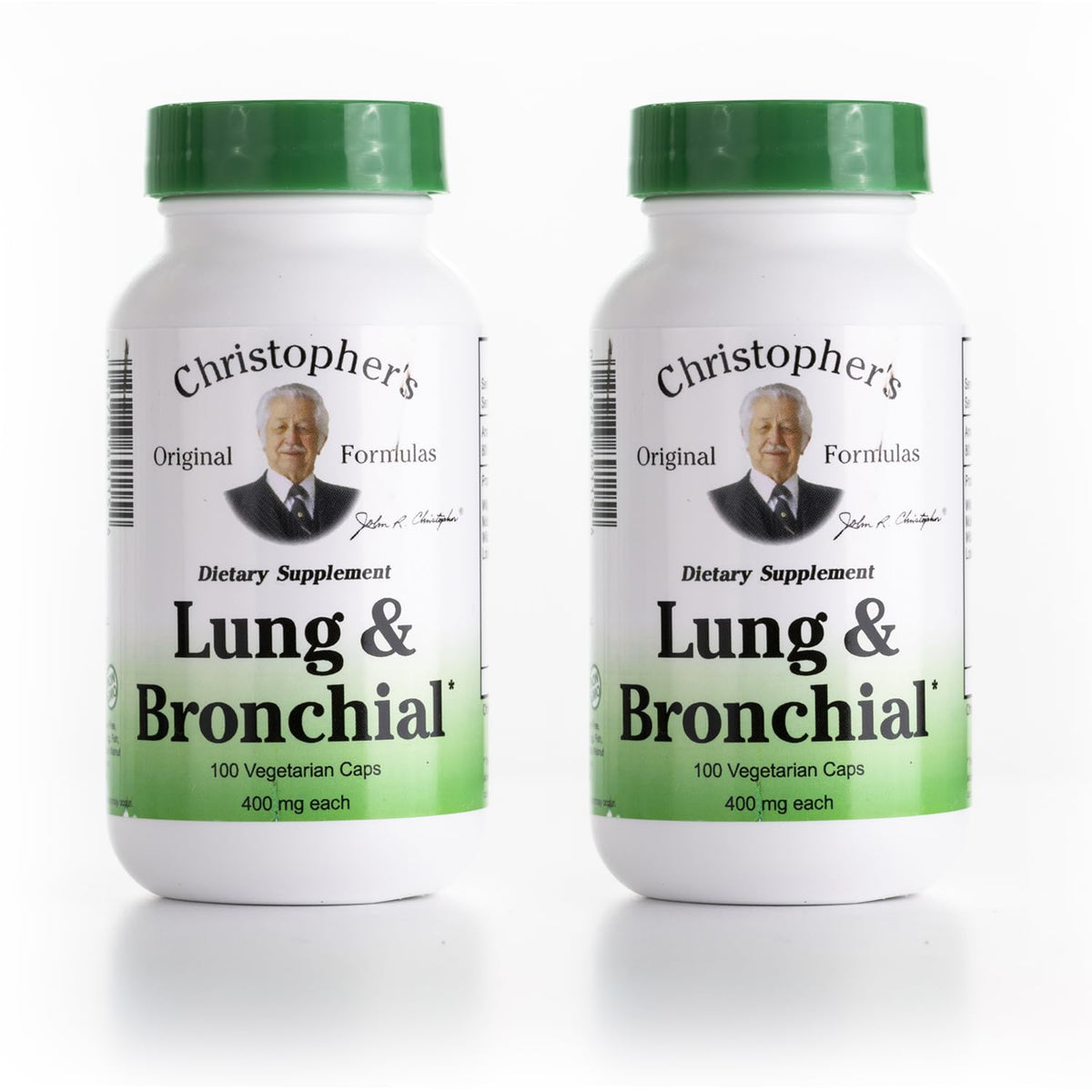 Christopher's Original Formulas Lung Cleanse bottle label promoting natural respiratory support