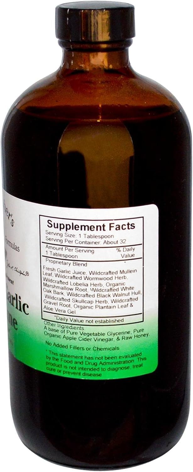 Dropper close-up of Christopher's Original Formulas Super Garlic Immune Syrup for easy dosing.