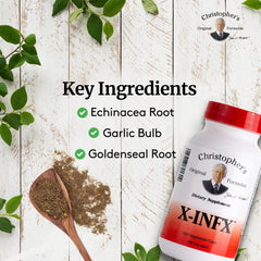 Christopher's X-INFX capsules close-up, natural herbal blend