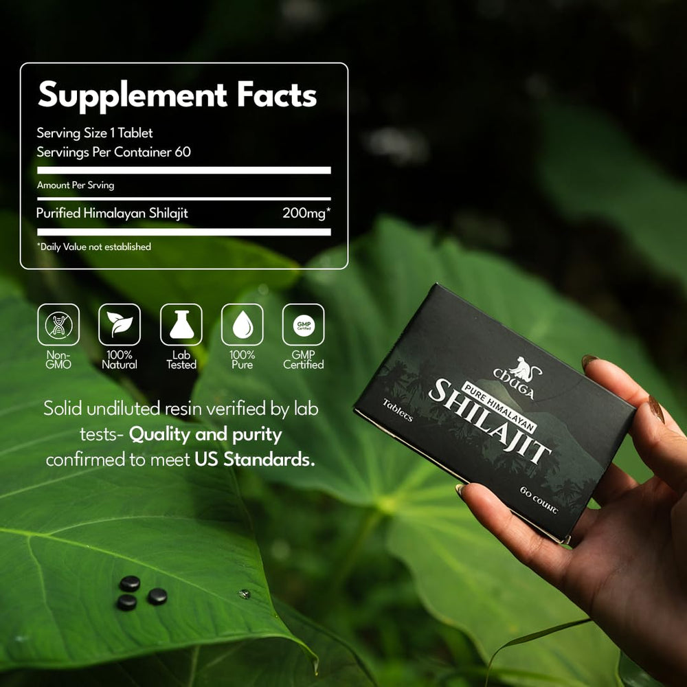 Chuga Shilajit harvested in the Himalayas at 16,000 feet.
