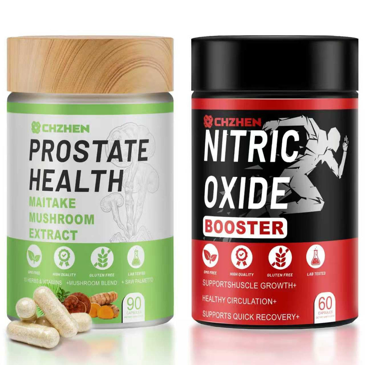 CHZHEN Prostate Health Supplement bottle with 90 capsules for daily wellness.