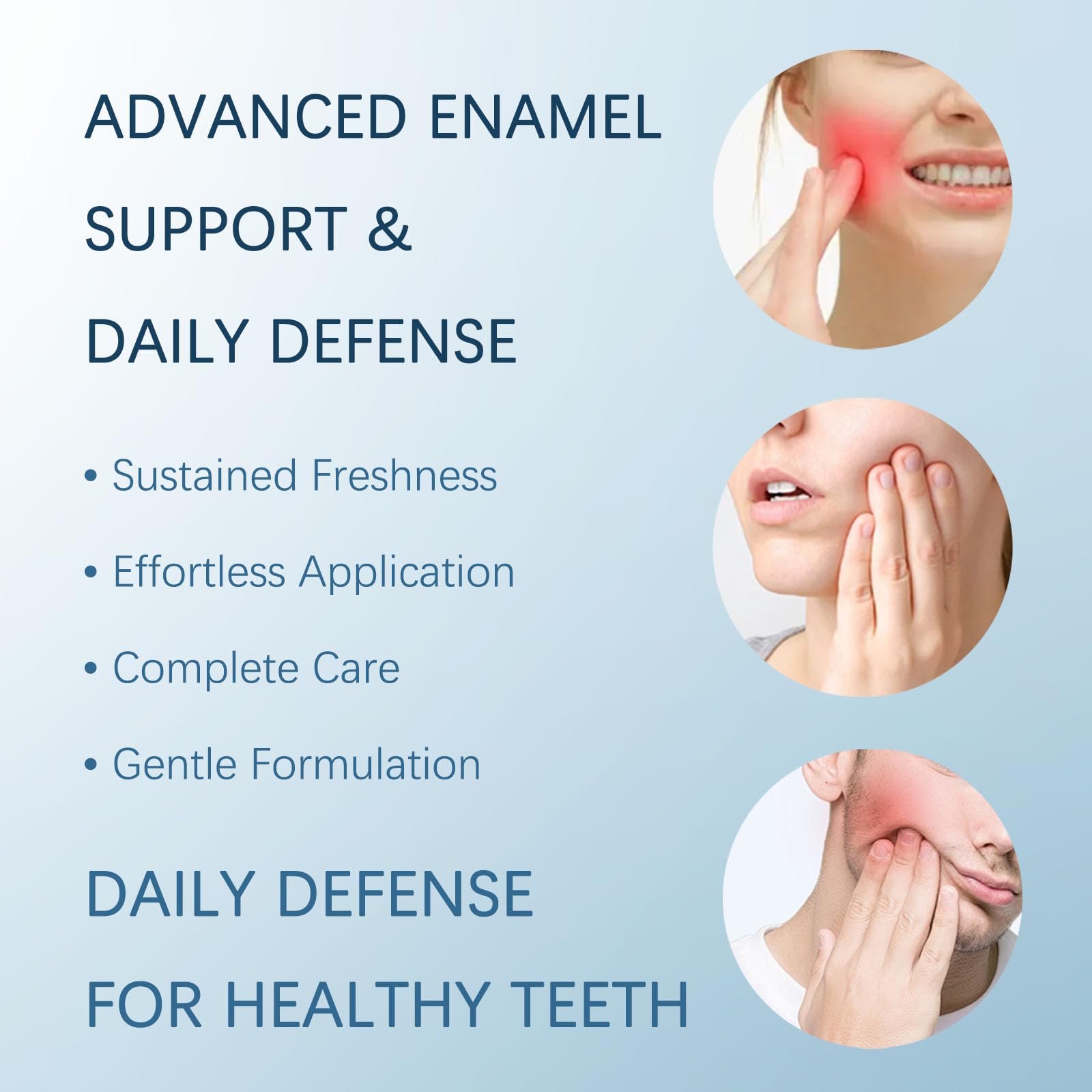 Hand applying CHZHEN Tooth Armor Liquid Drops after brushing for convenient daily use