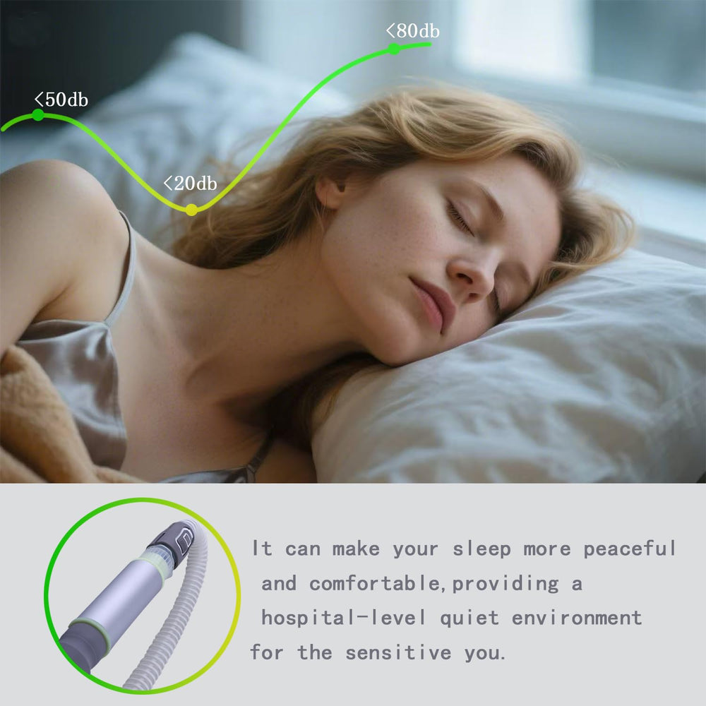 CHZHWFDC CPAP adapter connection showing easy, tool-free installation for a secure fit.
