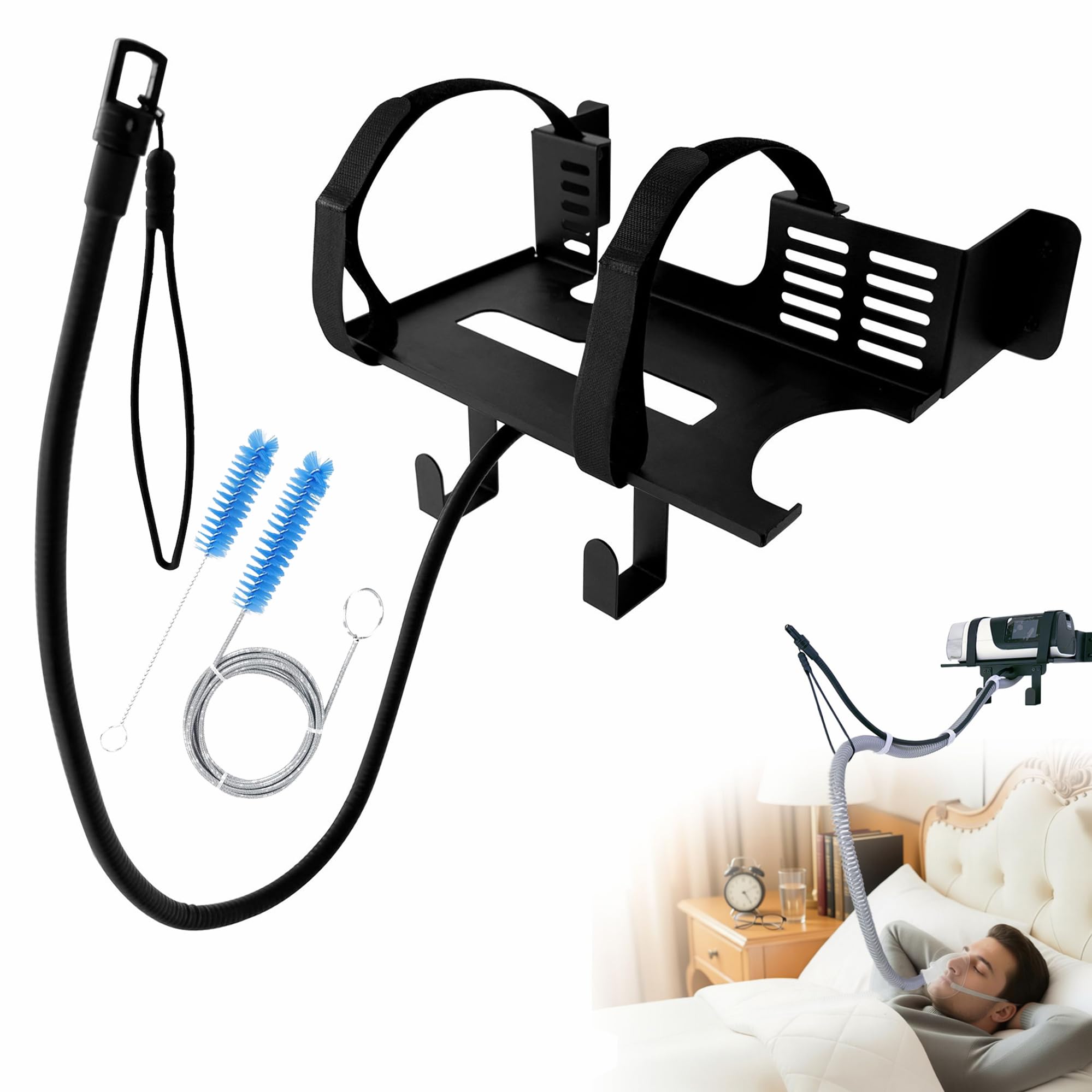 CHZHWFDC CPAP wall mount shelf for AirSense 10/11 keeps the device within easy reach.
