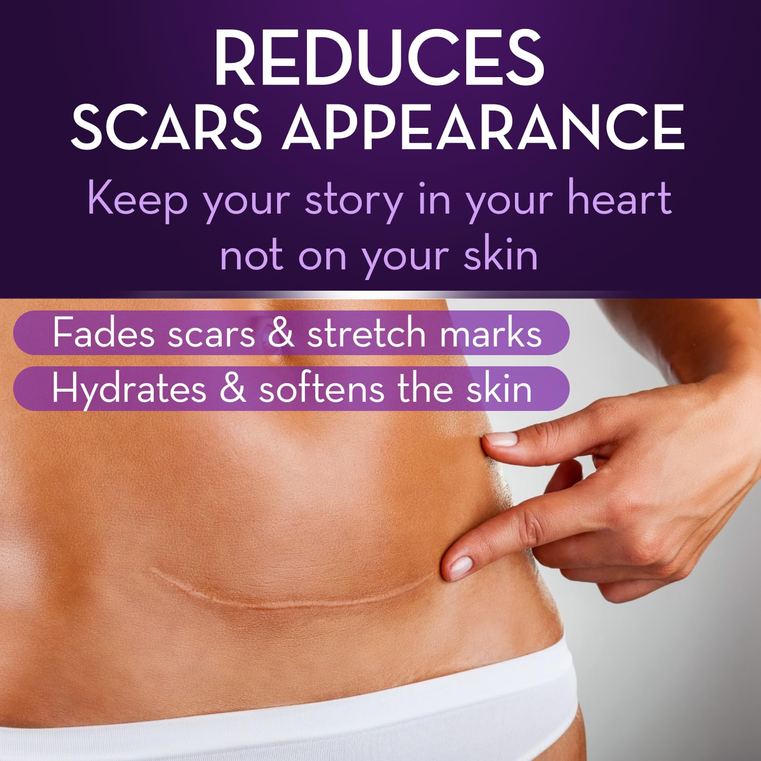 Cicatricure Advanced Scar Gel applied to the body for scar care and texture improvement