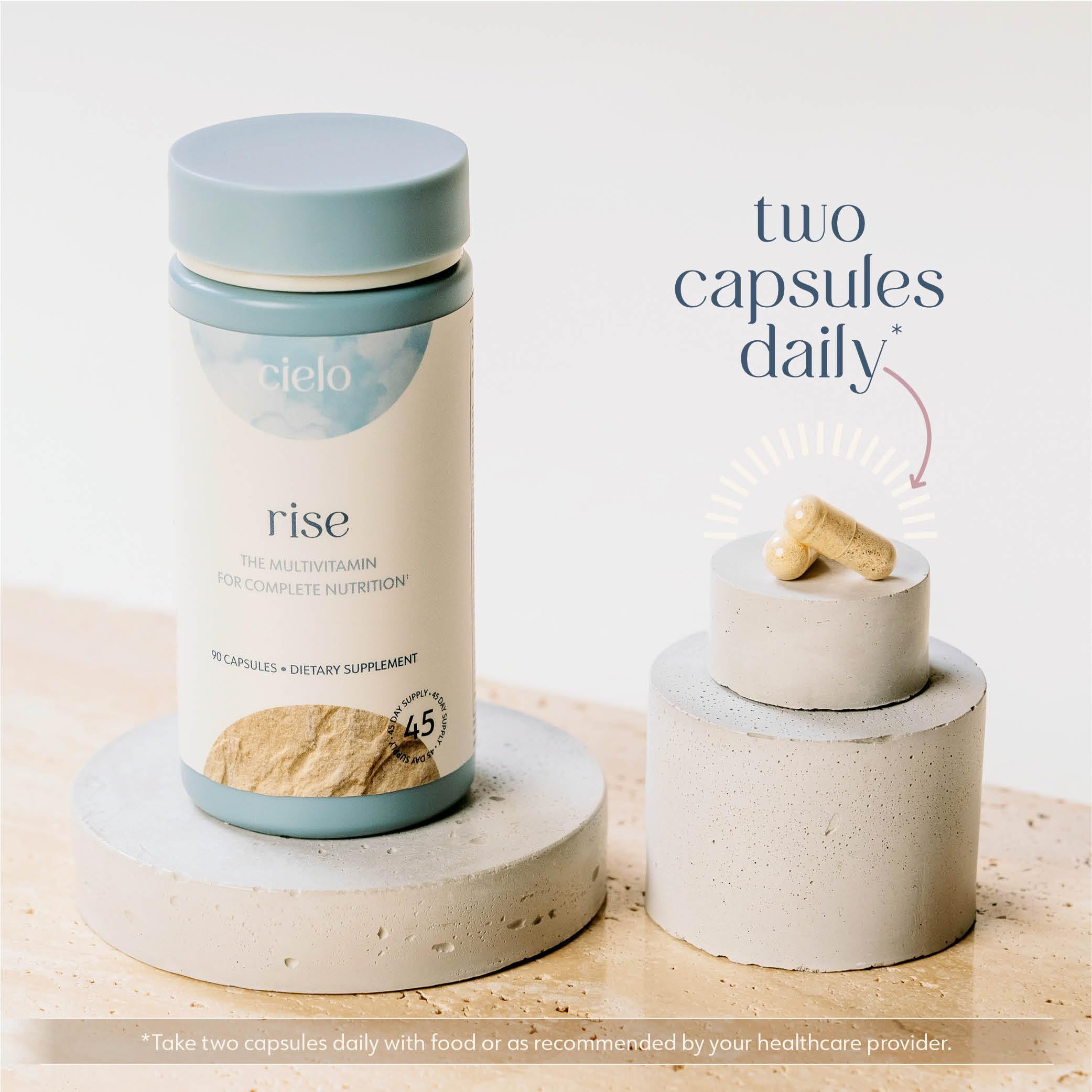 Cielo Rise magnesium forms highlight digestive support.