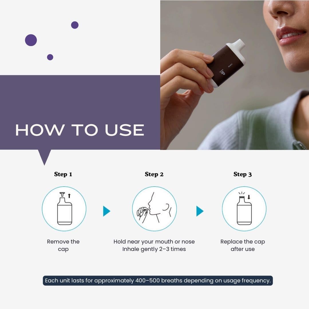Cigtrus O2 Inhaler Blueberry side profile highlighting compact pocket-friendly design