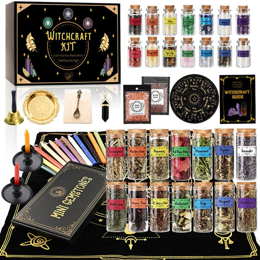 Cikuco Witchcraft Supplies Kit box cover showing a complete starter set for rituals