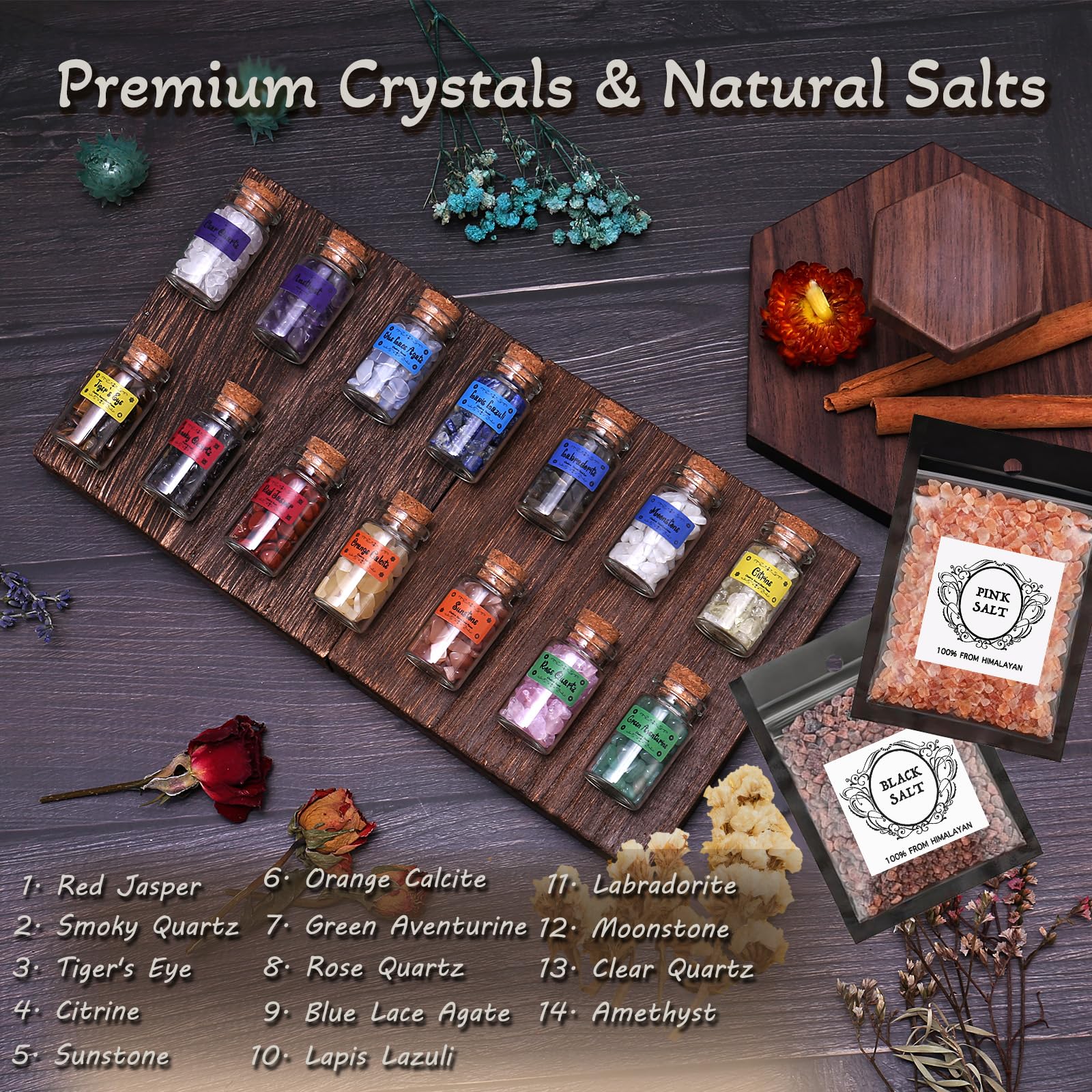 Cikuco Witchcraft Supplies Kit candle holders and candles for color-coded rituals