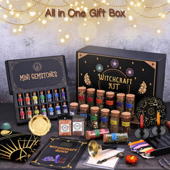 Cikuco Witchcraft Supplies Kit dried herbs jar assortment ready for spell crafting