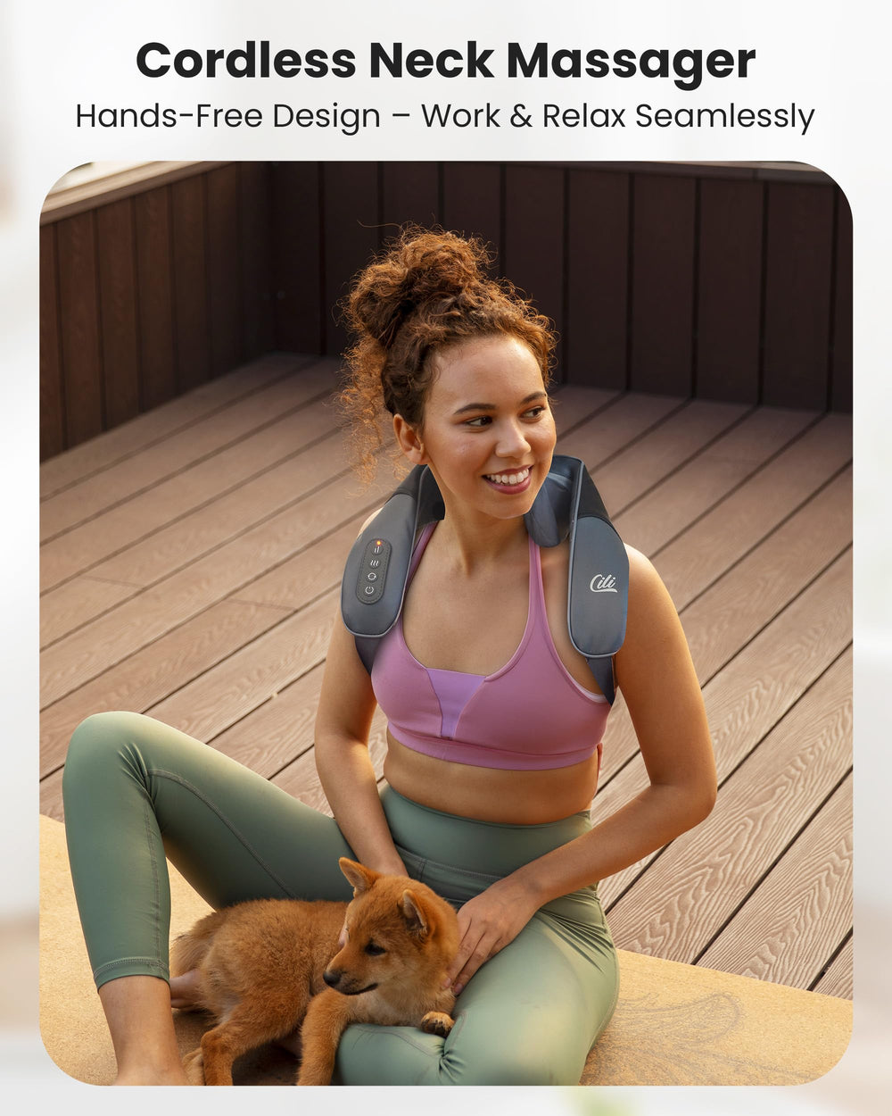 CILI 4D kneading technology demonstrates deep tissue feel for tense neck muscles.