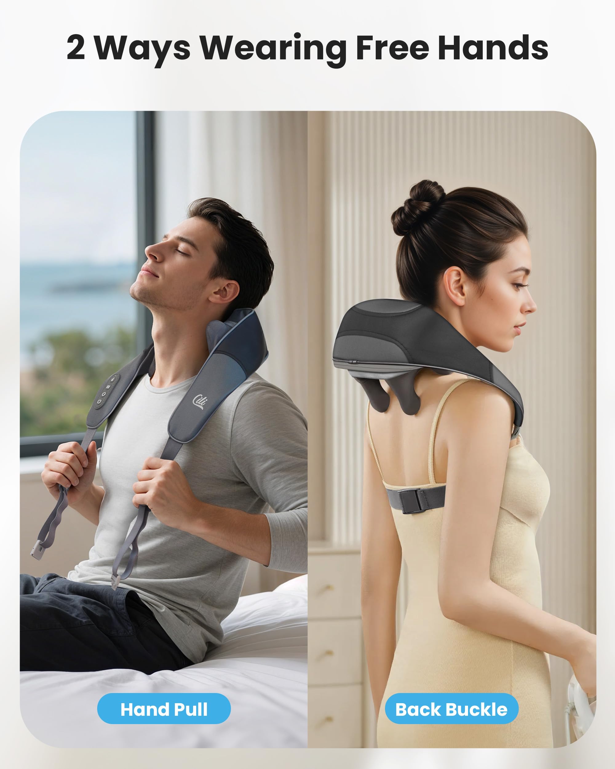 CILI compact lightweight design makes massager easy to carry.