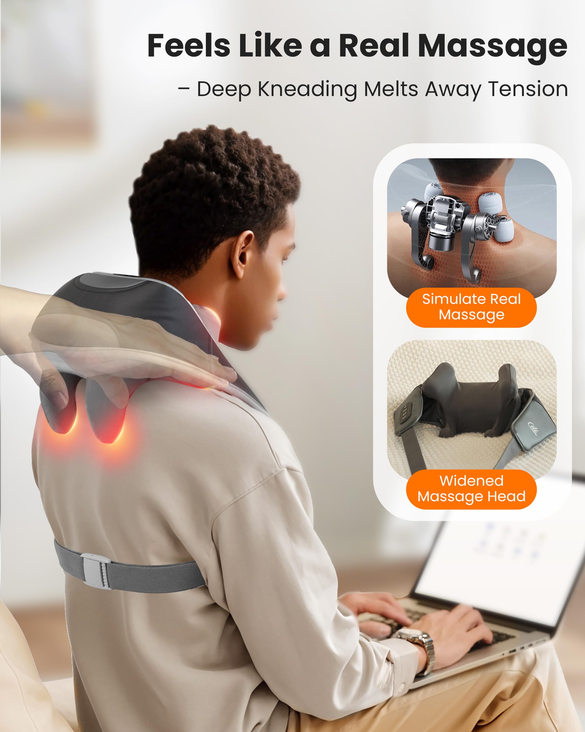 CILI heating areas three zones highlight comfort and targeted warmth for neck and shoulders.