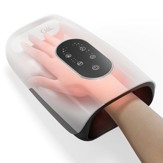 CILI large-size hand massager front view showing full hand coverage for diverse users.