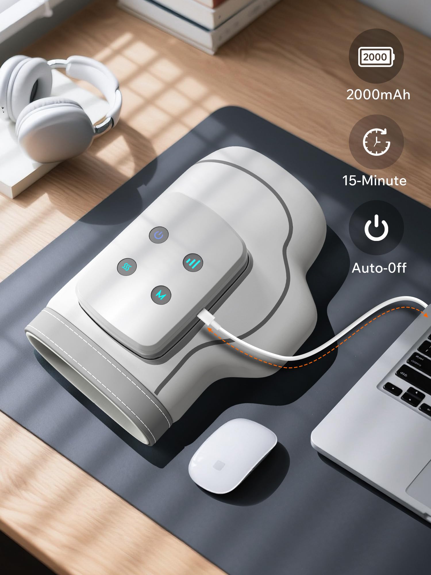 cilotus cordless hand massager usb-rechargeable for on-the-go use.
