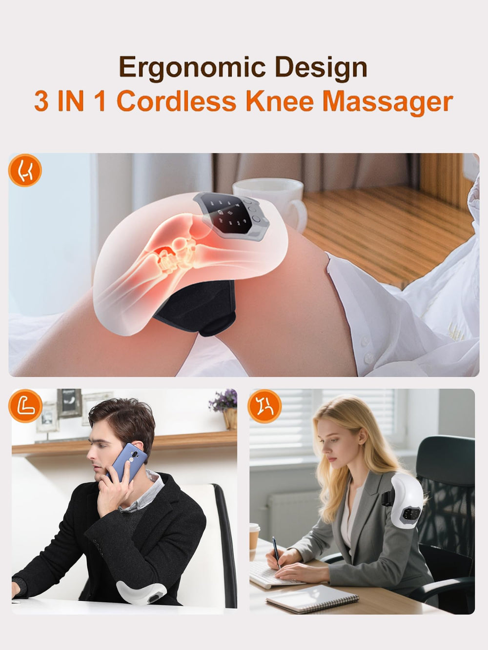 cilotus knee massager adjustable straps ensure a comfortable, secure fit
