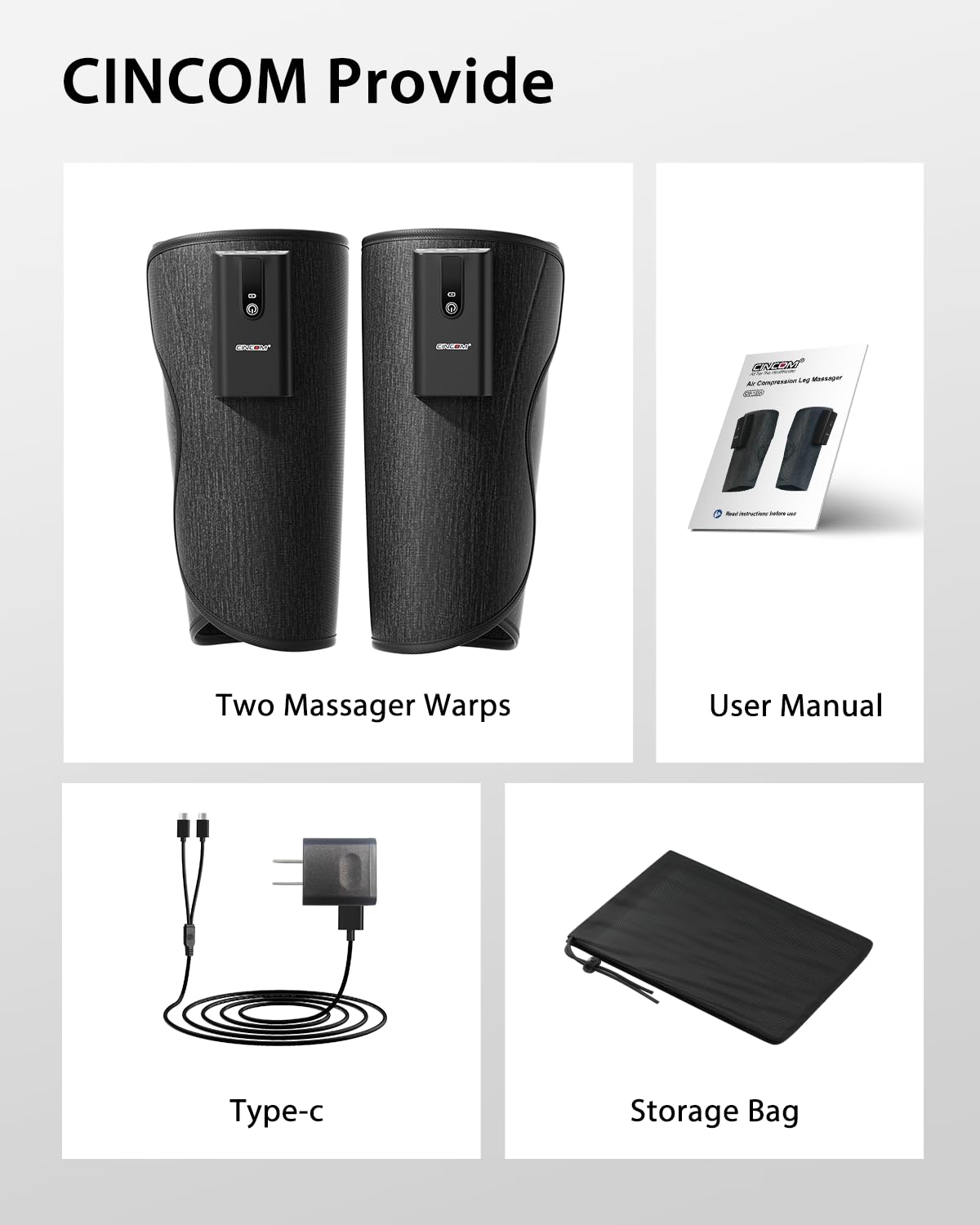 CINCOM calf massager after gym for soreness and circulation support
