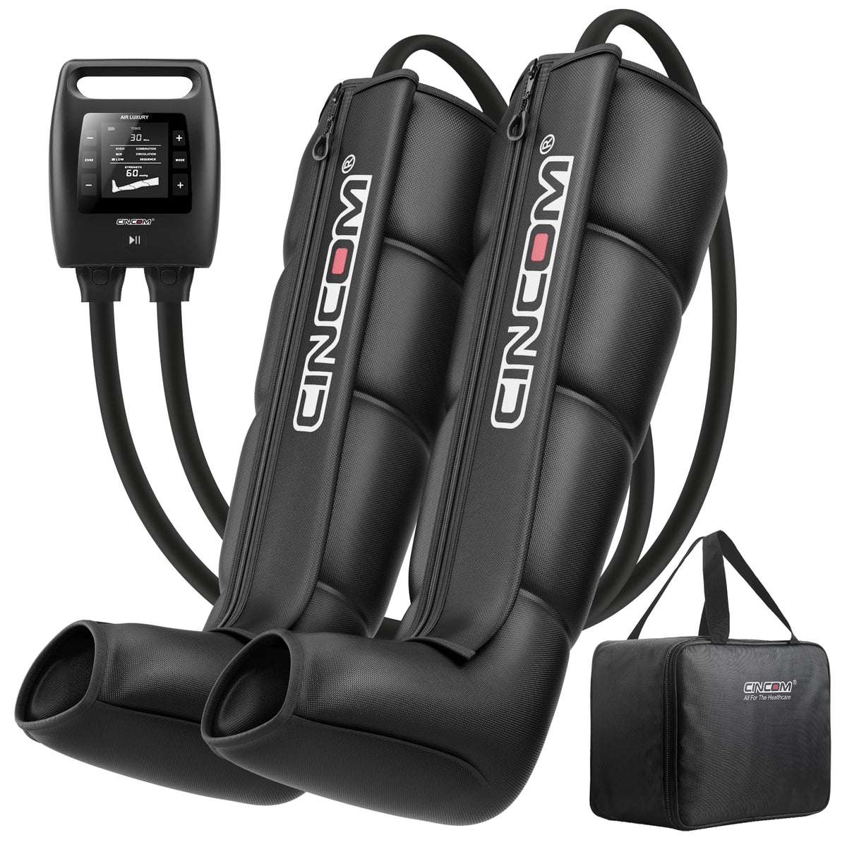 CINCOM cordless leg recovery system with dynamic compression improving circulation