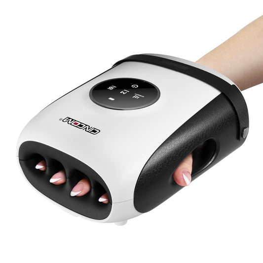 CINCOM hand massager in kneading mode targeting palms and fingers for relief