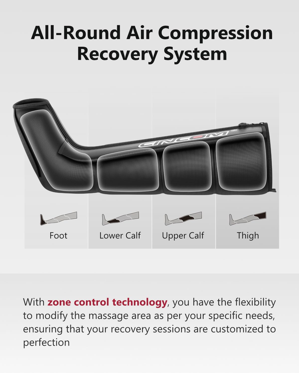 CINCOM high-capacity battery pack powering long sessions.