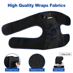 CINCOM knee massager with adjustable Velcro strap for a secure fit.
